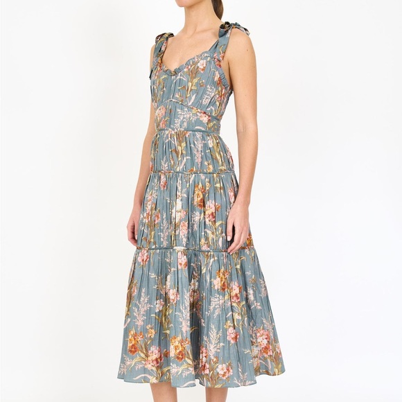 Christy Lynn Mia Dress - Blue Brocade size M - Picture 2 of 16